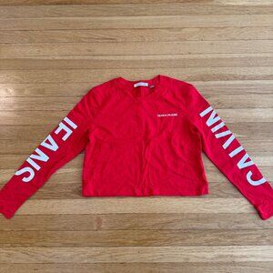 Calvin Klein  Red Long Sleeve Top (M)